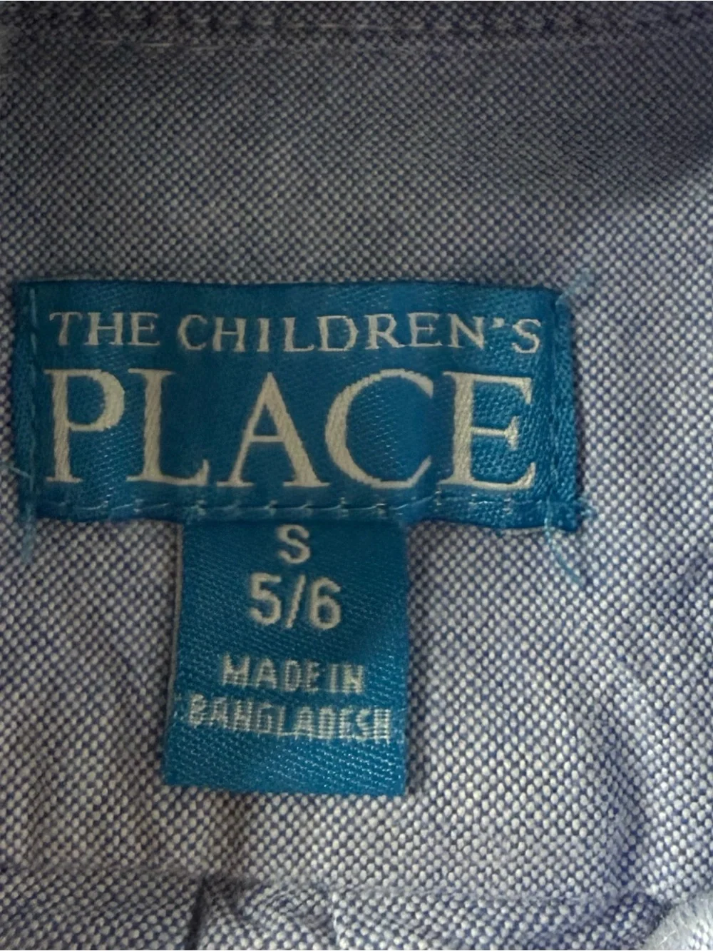 The Children's Place Light Blue Button-Down Shirt with Chest Pocket